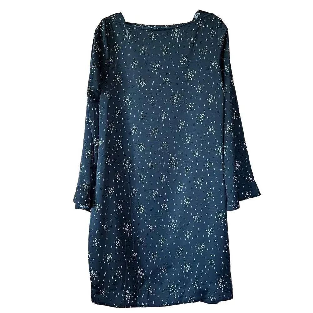 Prologue Wide Sleeve Maternity Dress Black with Golden Yellow Print